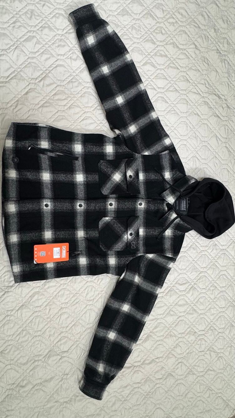 Mobile Warming Men’s Kodiak Heated Flannel Hooded Jacket